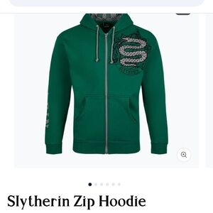 Green Zip-Up Harry Potter Slytherin Sweater Unisex/Small
